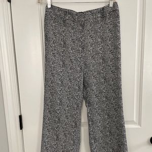 Black/White Wide Leg Pants